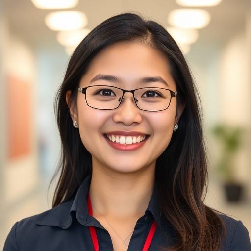 Portrait of Lena Nguyen, a cheerful administrative assistant
